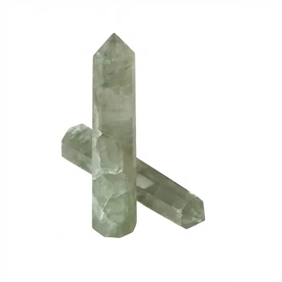Green Fluorite Crystal Tower Point